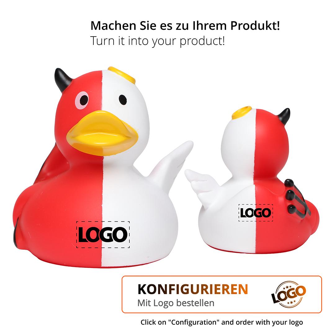 M131019 Multicoloured - Squeaky Duck angel/devil - mbw